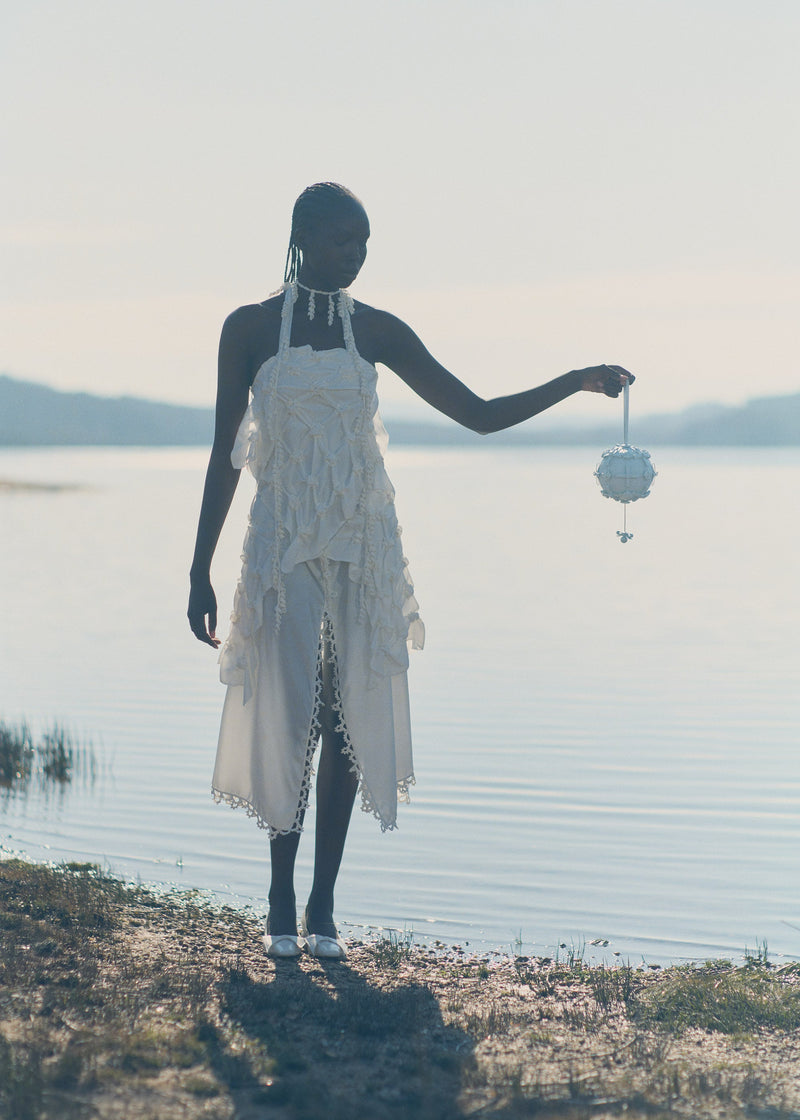 Button Bow Sphere - Cloud