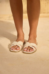 BILLINI Geo Slides Cream Raffia