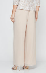 Petite Straight Leg Chiffon Pant