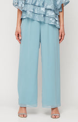 Petite Straight Leg Chiffon Pant
