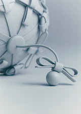 Button Bow Sphere - Cloud