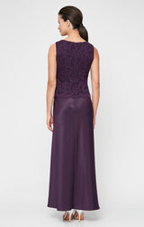 Glitter Lace & Satin Jacket Dress with Open Jacket