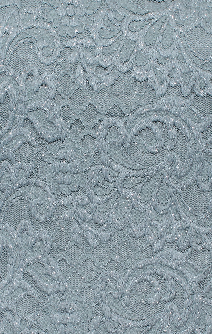 Glitter Lace & Satin Jacket Dress with Open Jacket