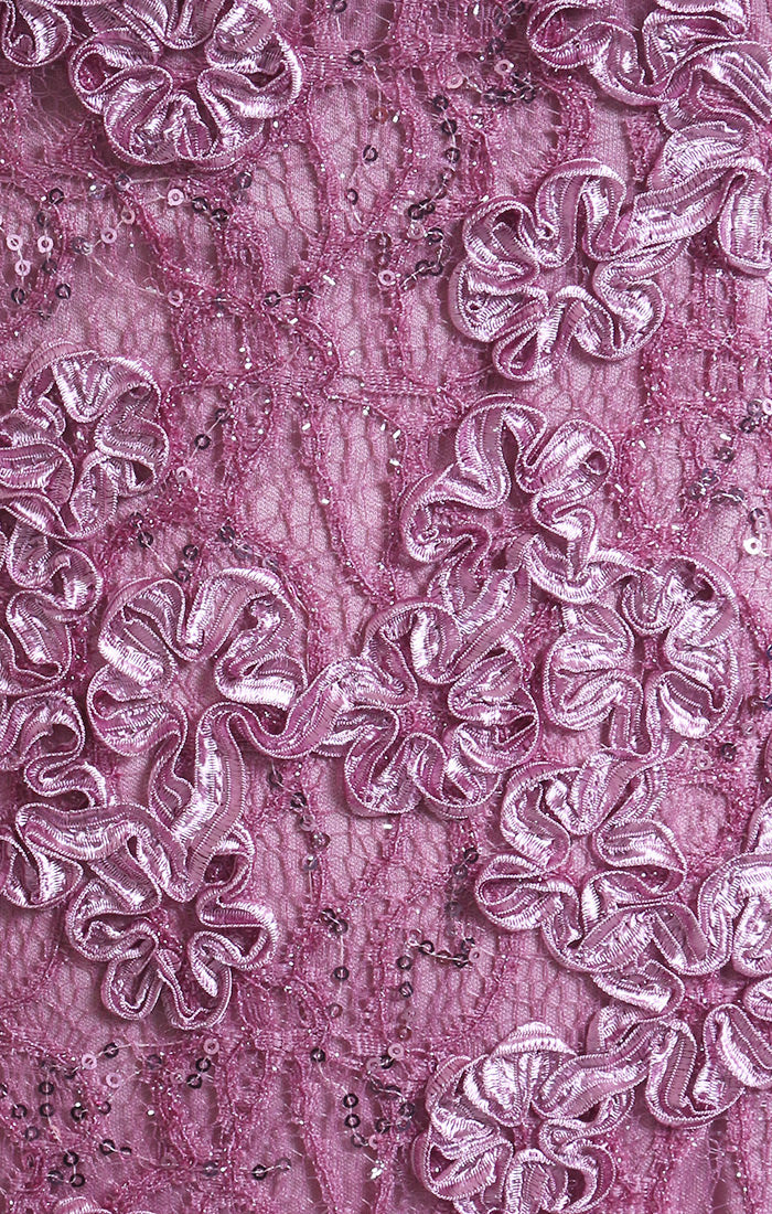 Midi Lace Soutache Dress with Sweetheart Neckline