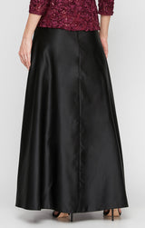 Satin Ballgown Skirt with Pockets and Inverted Pleat Detail