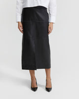 Anna Nappa Leather Pencil Skirt