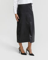 Anna Nappa Leather Pencil Skirt