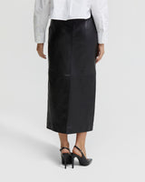 Anna Nappa Leather Pencil Skirt