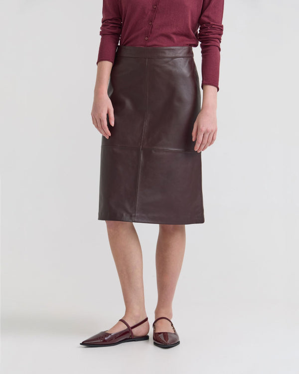 Nina Nappa Leather Skirt