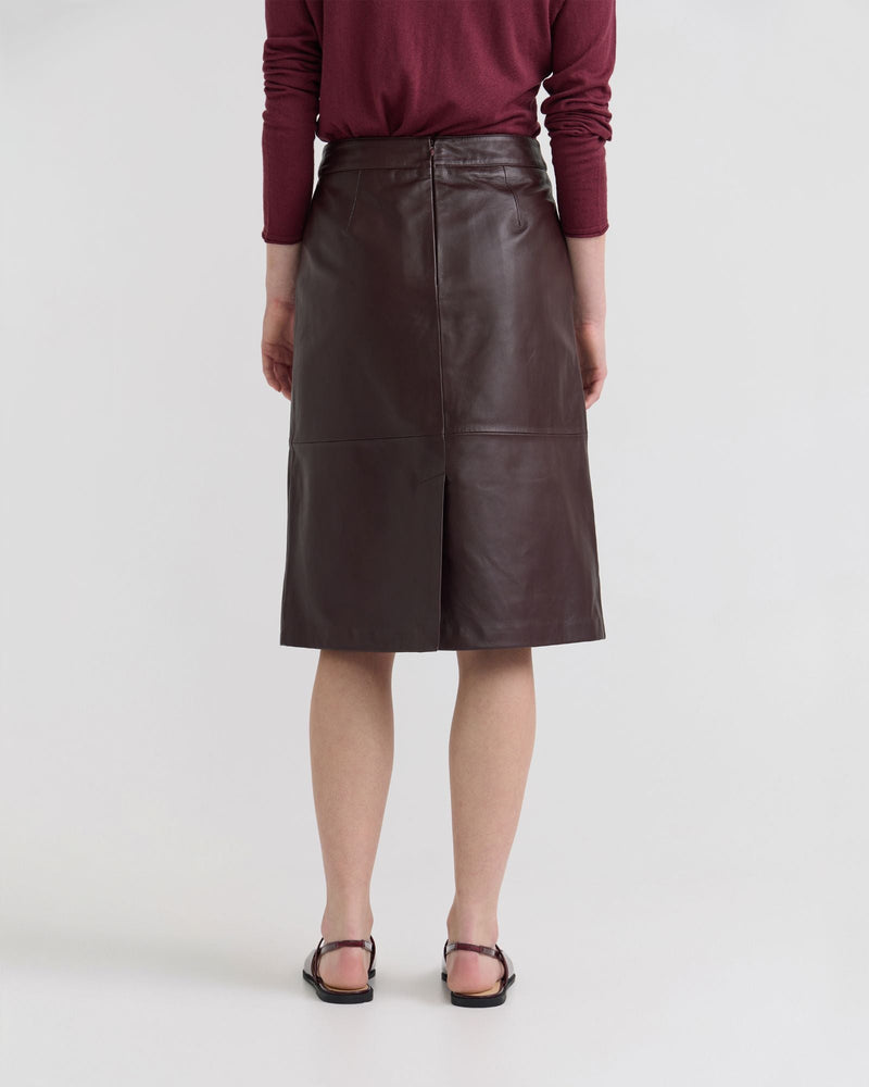 Nina Nappa Leather Skirt