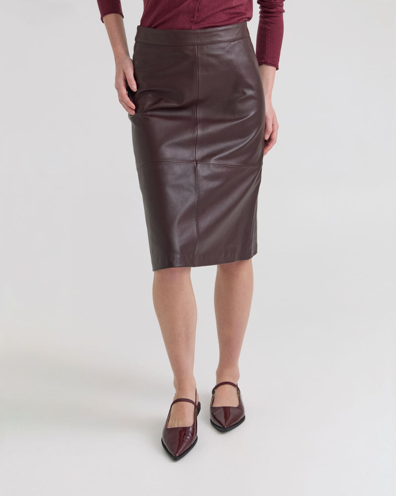 Nina Nappa Leather Skirt