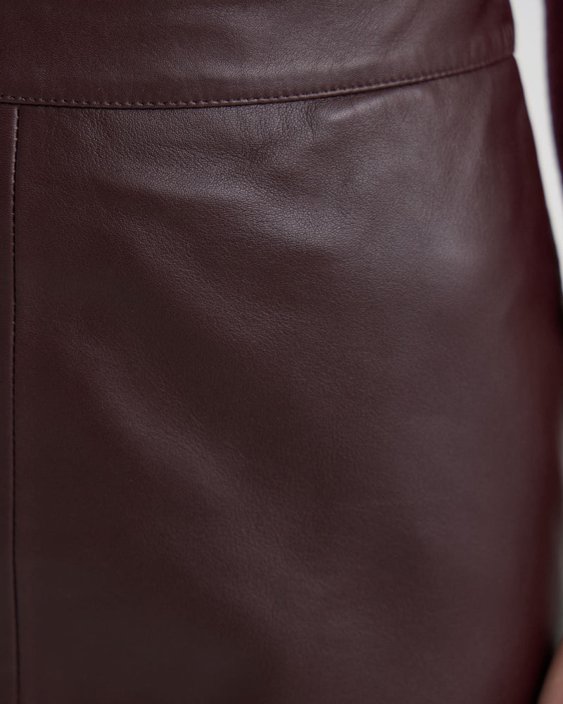 Nina Nappa Leather Skirt