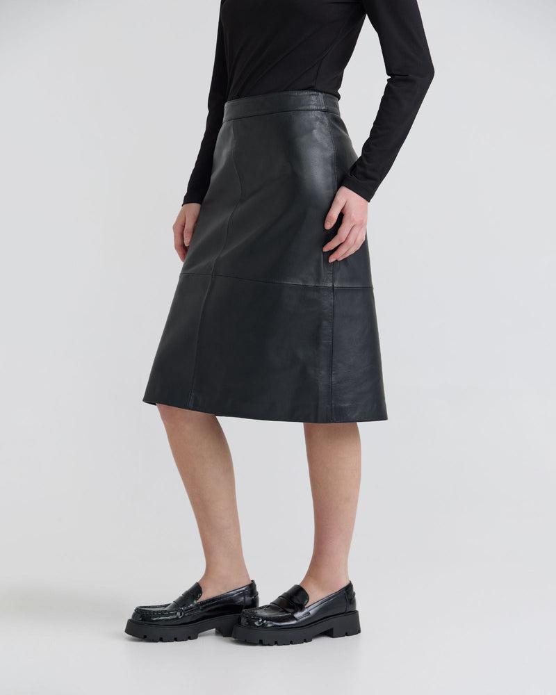Nina Nappa Leather Skirt