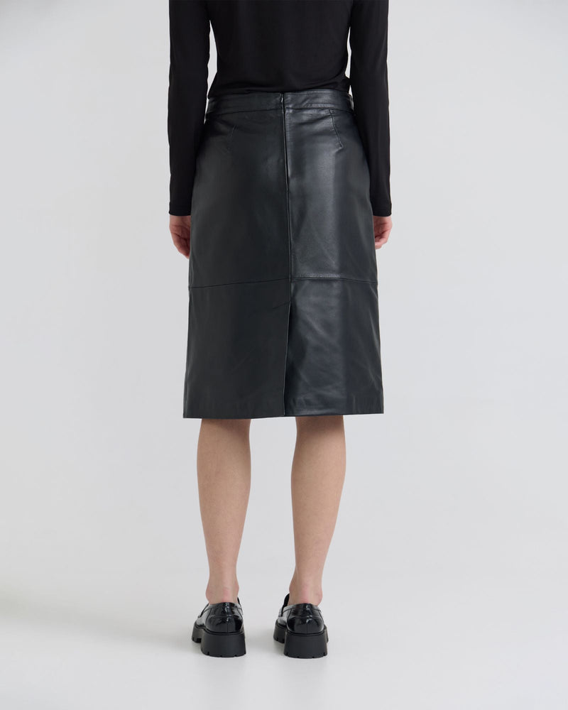 Nina Nappa Leather Skirt