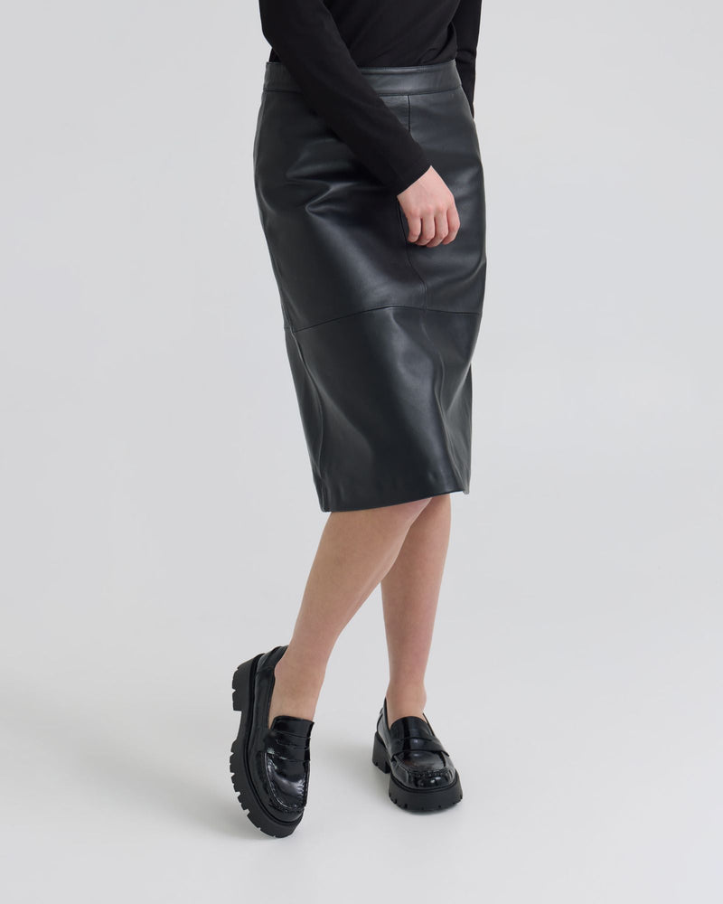 Nina Nappa Leather Skirt