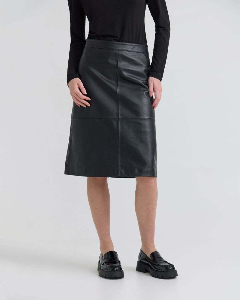 Nina Nappa Leather Skirt