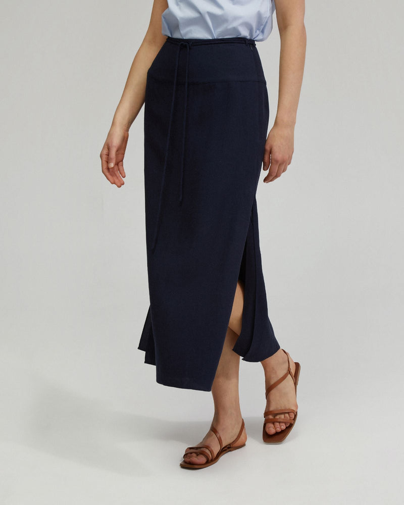 Rose Linen Blend Skirt