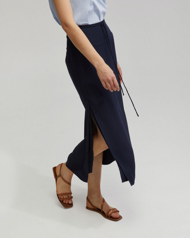 Rose Linen Blend Skirt