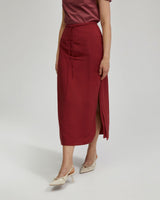 Rose Linen Blend Skirt