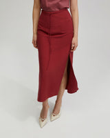Rose Linen Blend Skirt