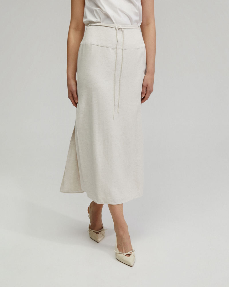 Rose Linen Blend Skirt