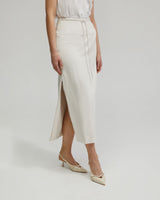 Rose Linen Blend Skirt