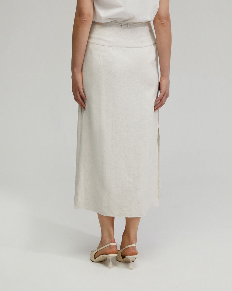 Rose Linen Blend Skirt