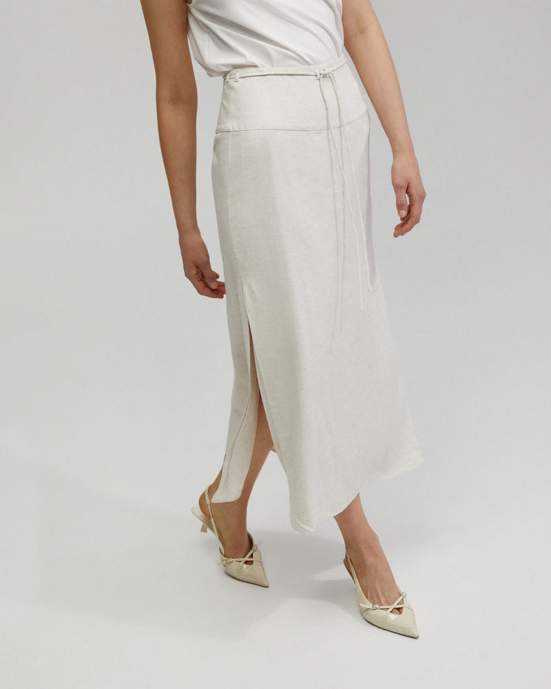Rose Linen Blend Skirt