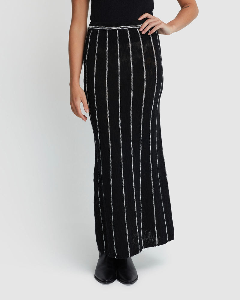 Emily Striped Knit Skirt