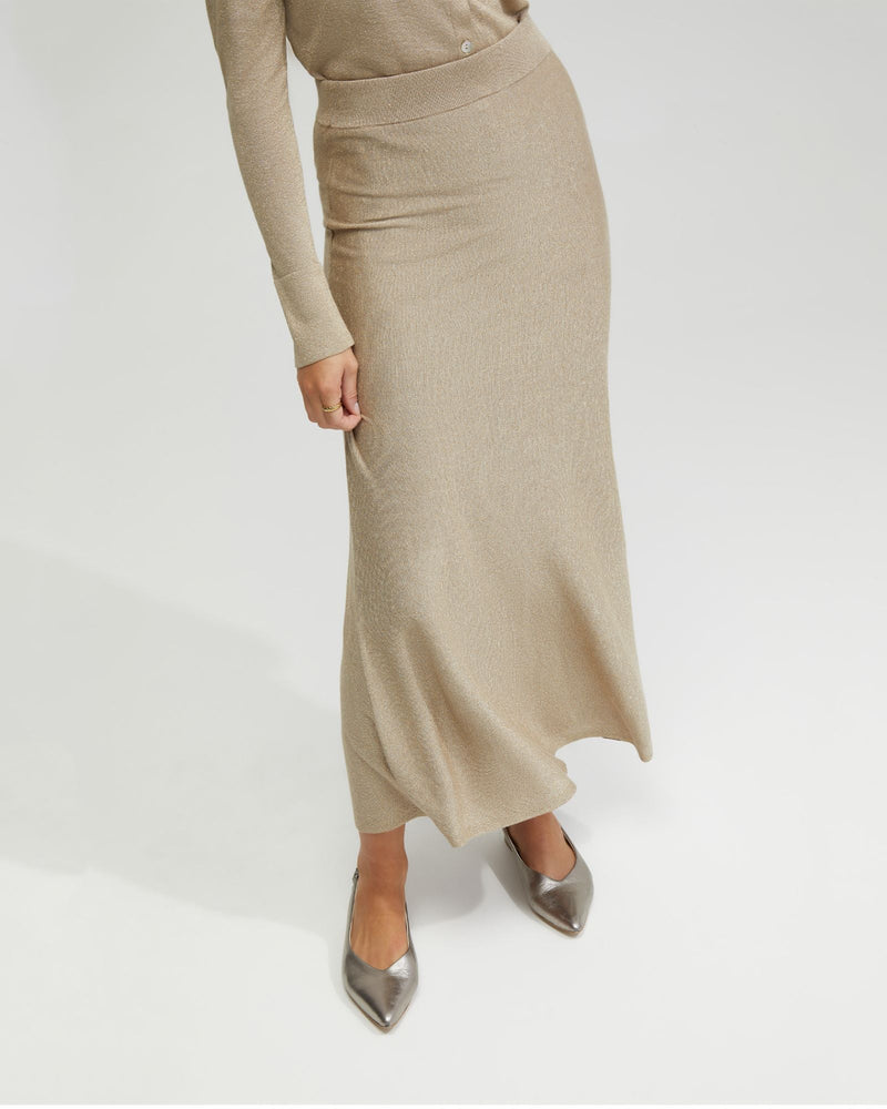 Elke Knitted Metallic Skirt