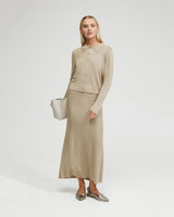 Elke Knitted Metallic Skirt