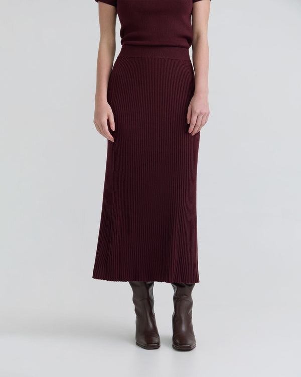 Belle Rib Knitted Skirt