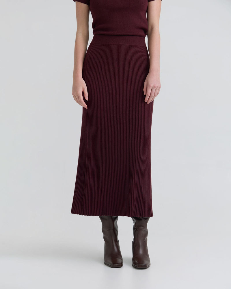 Belle Rib Knitted Skirt