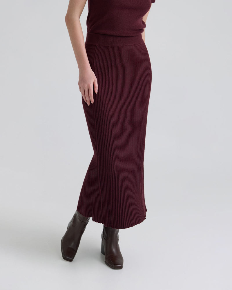 Belle Rib Knitted Skirt