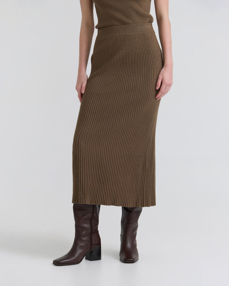 Belle Rib Knitted Skirt