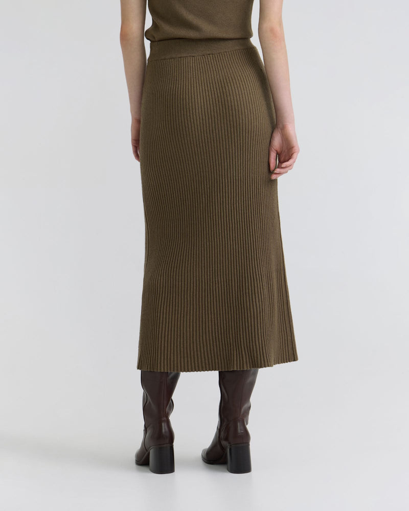 Belle Rib Knitted Skirt