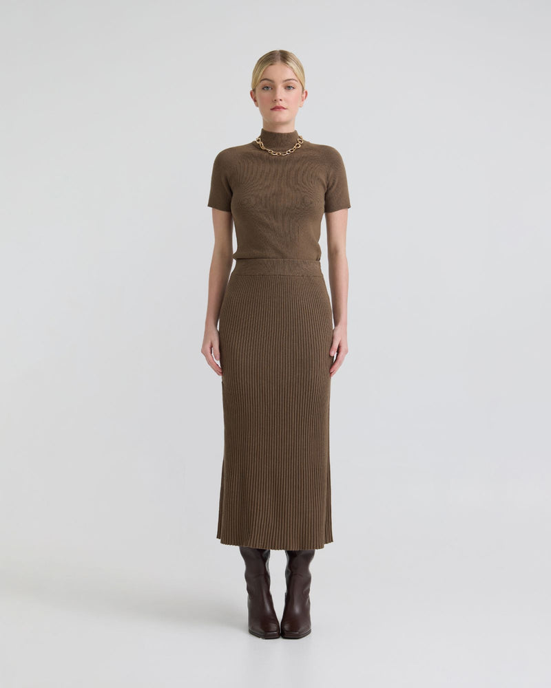 Belle Rib Knitted Skirt