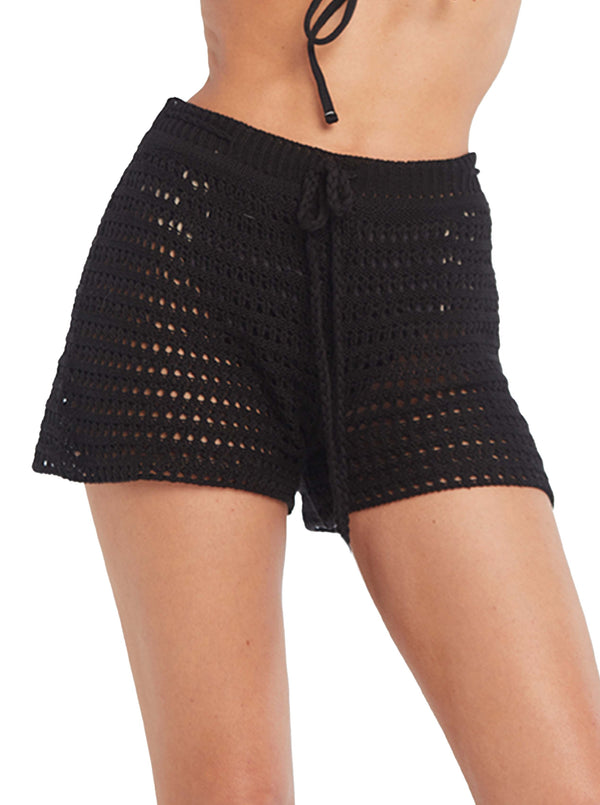 Nora Black Knitted Short
