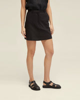 Hepburn Cotton Blend Mini Skirt