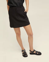 Hepburn Cotton Blend Mini Skirt
