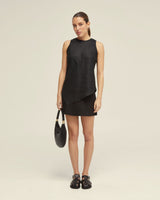 Hepburn Cotton Blend Mini Skirt