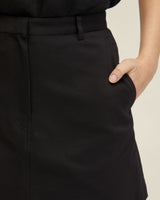 Hepburn Cotton Blend Mini Skirt