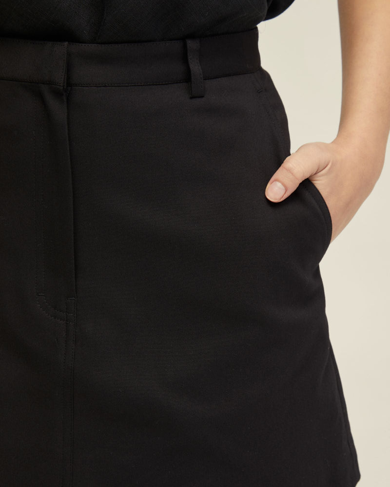 Hepburn Cotton Blend Mini Skirt