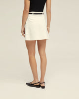 Hepburn Cotton Blend Mini Skirt