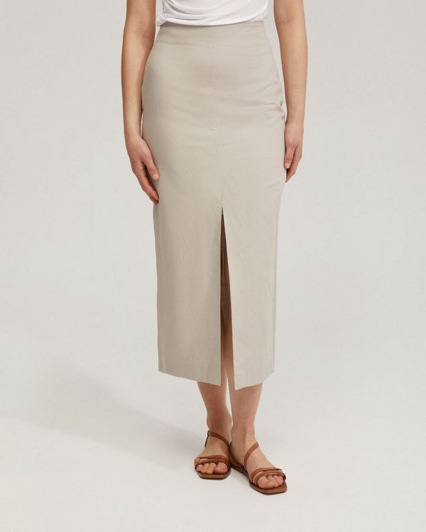 Mia Linen Blend Pencil Skirt