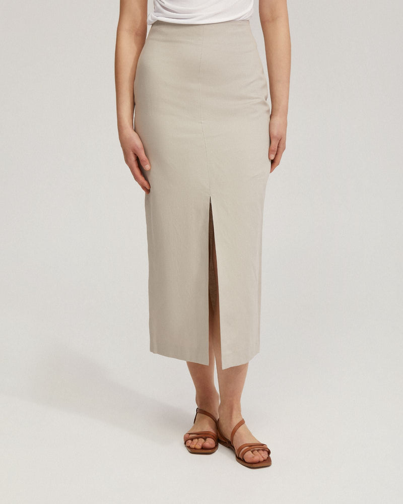 Mia Linen Blend Pencil Skirt