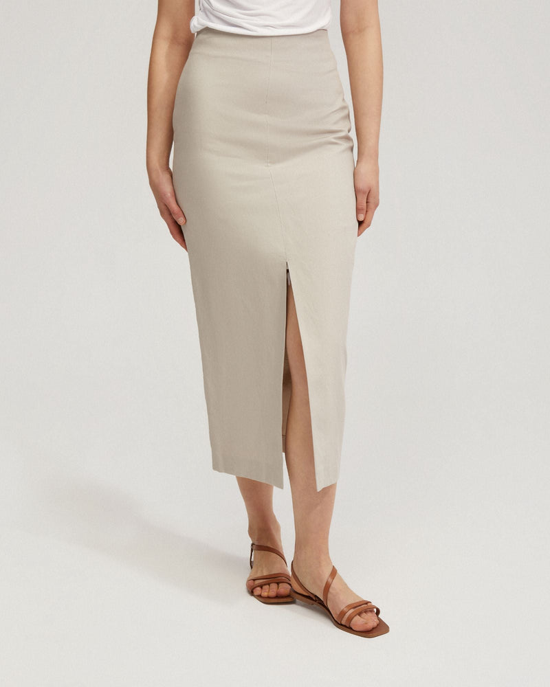 Mia Linen Blend Pencil Skirt