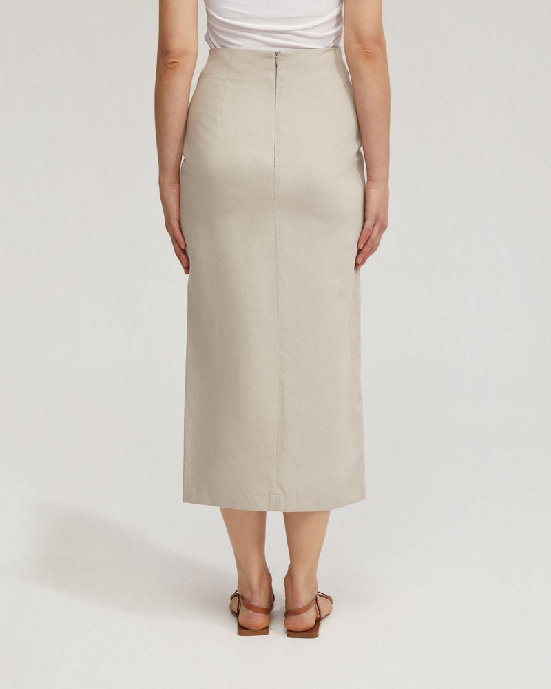 Mia Linen Blend Pencil Skirt