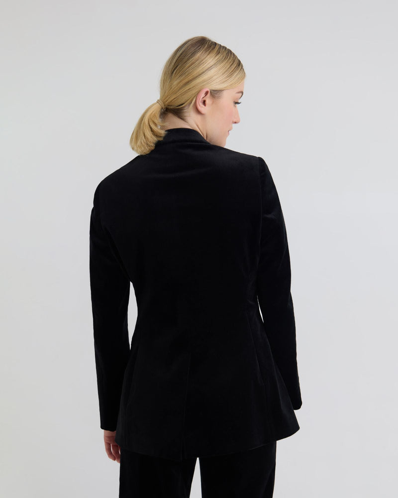 Trixie Stretch Velvet Blazer