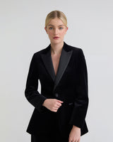 Trixie Stretch Velvet Blazer
